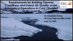 Requirements for Building Thermal Conditions and Indoor Air Quality under Emergency Operations in Cold Climates